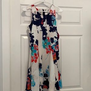 Patterned Dress from emily west with necklace